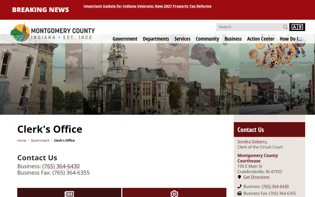 Montgomery County Clerk of the Circuit Court records office