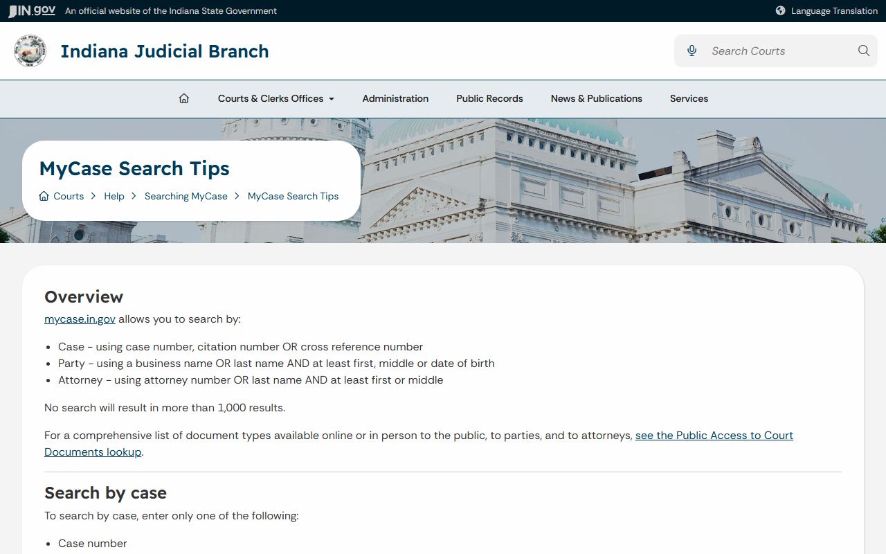 Montgomery County court records MyCase search tips