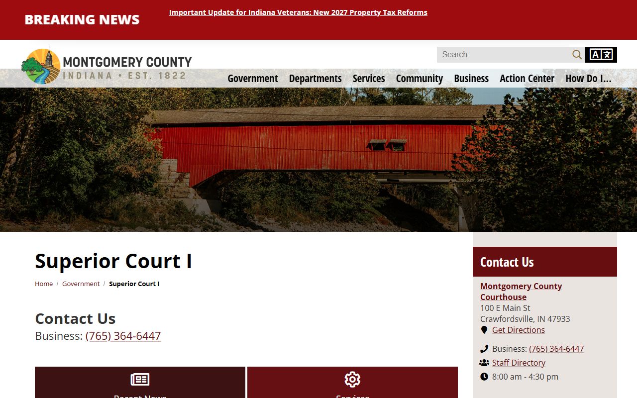 Montgomery County Superior Court records and case lookup