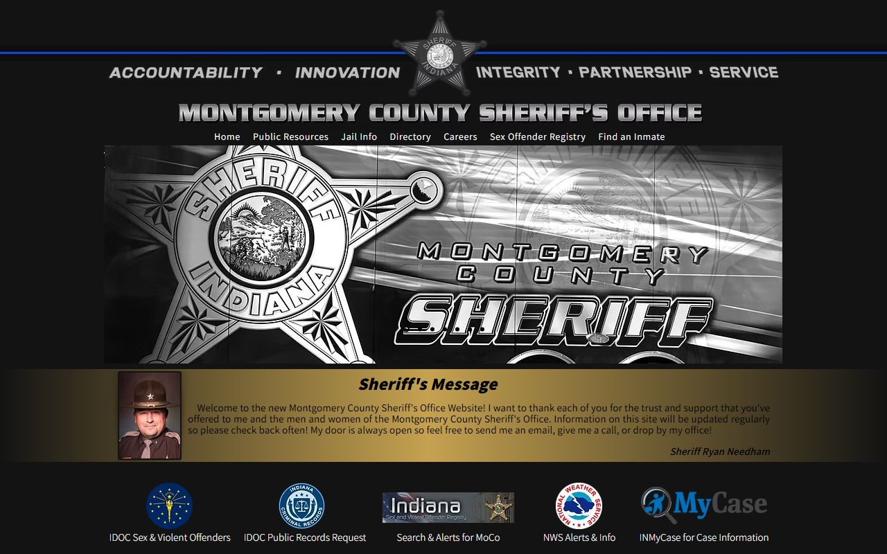 Montgomery County inmate records sheriff homepage